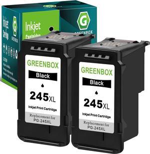 GREENBOX Remanufactured Ink Cartridges 245 and 246 Replacement for Canon PG-245XL CL-246XL PG-243 CL-244 for Canon PIXMA MX492 MX490 MG2920 MG2922 MG2420 IP2820 Printer Tray (1 Black 1 Tri-Color)