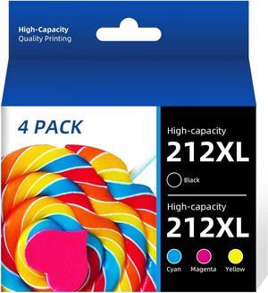 212xl Ink Cartridge Remanufactured Replacement for Epson 212XL T212XL 212 XL T212 Work with XP4100 XP4105 WF2830 WF2850 Printer 1 Black 1 Cyan 1 Magenta 1 Yellow 4 Packs