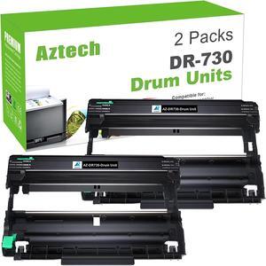 Aztech Compatible Drum Unit Replacement  DR730 DR-730 DR 730 for MFC-L2710DW MFC-L2750DW HL-L2395DW HL-L2370DW HL-L2350DW HL-L2390DW DCP-L2550DW MFC-L2750DWXL Printer (Black 2-Pack)