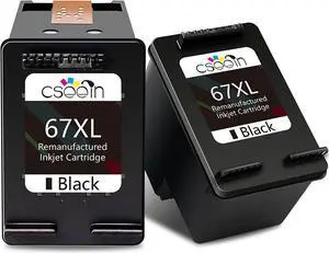 Remanufactured Ink Cartridges  Ink 67 67XL,Black Printer Ink Replacement Combo Pack  Envy 6055 6052 6075 Envy Pro 6452 6455 6458 Deskjet 2732 2752 2755 Deskjet Plus 4155 4152 4140