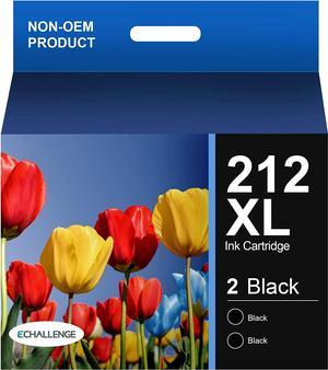 212 212XL T212XL Ink Cartridges 2 Black Combo Remanufactured Ink Replacement for Epson 212 Ink Cartridges Black for Expression Home XP4100 XP4105 Workforce WF2830 WF2850 Printer