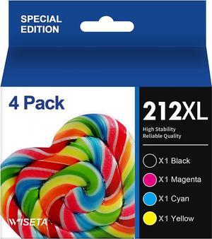 212XL Ink Remanufactured Ink Cartridges Replacement for Epson 212XL T212XL 212 XL T212 for XP4100 XP4105 WF2830 WF2850 Printer 1 Black 1 Cyan 1 Magenta 1 Yellow 4 Pack