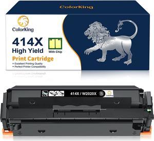 ColorKing Compatible Toner Cartridge Replacement for HP 414X W2020X 414A W2020A High Yield for Color Pro MFP M479fdw M479fdn M454dw M454dn Enterprise M455dn MFP M480f Printer (1 Black, with Chip)