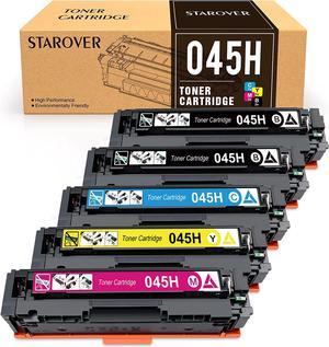 STAROVER Compatible Toner Cartridges Replacement for Canon 045 045H CRG-045H Toner for Canon Color imageCLASS MF634Cdw MF632Cdw LBP612Cdw LBP612C LBP612 MF632 MF632C 634C MF634 Laser Printer (5 Pack)