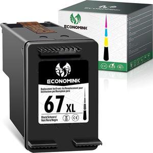 Economink Remanufactured Ink Cartridge Replacement  67 67XL Black for DeskJet 2700 2725 2755e 2752 2755 Plus 4100 4152 Envy 6000 6055e 6455e 6452e Pro 6400 6452 Printer (1 Pack)