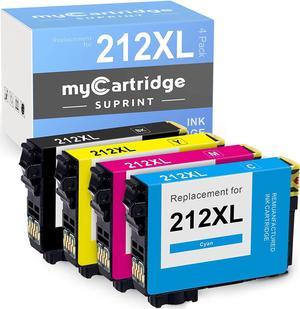 myCartridge SUPRINT 212XL Ink Cartridges Remanufactured Ink Cartridge Replacement for Epson 212XL 212 XL Combo Pack for Expression Home XP4105 XP4100 Workforce WF2850 WF2830 Printer 4 Pack 212