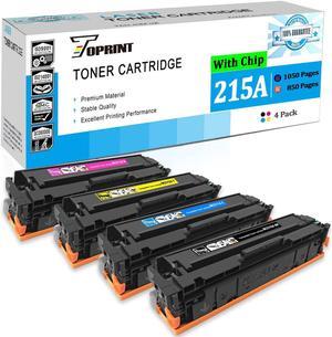 with Chip 4 Packs 215A Compatible Toner Cartridges W2310A W2311A W2312A W2313A 1050 Pages Black & 850 Pages for CMY  Color Laserjet Pro M155a M155nw MFP M182nw M183fw Printers