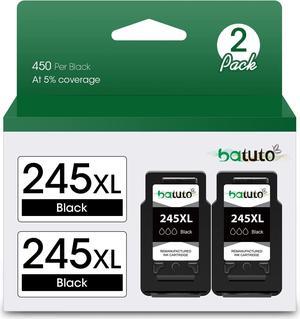 batuto Remanufactured Ink Cartridge 245xl 246xl Combo Pack Replacement for 245 XL Ink Cartridge for Pixma MX490 MX492 MG2522 TR4500 TR4520 TS3100 TS3122 TS3300 TS3322 TS3320(2 Black)