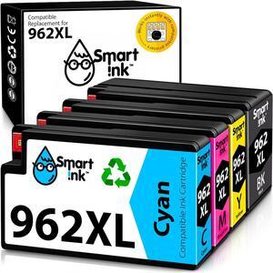 Smart Ink Compatible Ink Cartridge Replacement  962XL 962 XL (Black XL & C/M/Y XL 4 Combo Pack) to use with Officejet Pro 9015 9010 9018 9022 9025 9020 9019 9013 9016 Officejet 9012