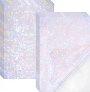 2 Types Transparent Holographic Laminate Sheets Overlay Lamination Vinyl A4 Size Self-Adhesive Holographic Laminate Film Waterproof Vinyl Sticker Paper for DIY Crafts, 10 Sheets 8.25 x 11.7 Inches 2 Types Transparent Holographic Laminate Sheets Overlay Lamination Vinyl A4 Size Self-Adhesive Holographic Laminate Film Waterproof Vinyl Sticker Paper for DIY Crafts, 10 Sheets 8.25 x 11.7 Inches