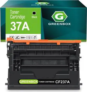 GREENBOX CF237A Black Toner Cartridge High Yield Replcement for HP 37A CF237A 37X CF237X Toner Cartridge for Enterprise M607 M608 M607n M608n M608dn M608x M609 MFP M631 M632 M633 Printer, 1x CF237A
