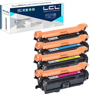 LCL Remanufactured for HP 651A CE340A CE341A CE342A CE343A (4-Pack,Black Cyan Magenta Yellow) Toner Cartridge for HP Laserjet MFP M775 M775dn M775f M775z M775z+