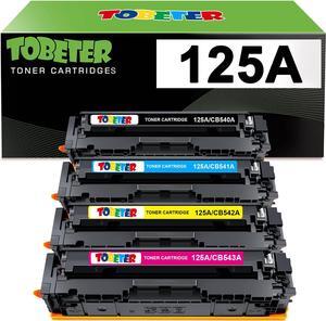 ToBeter Compatible 125A Toner Replacement  125A CB540A CB541A CB542A CB543A Toner for Color Laserjet CP1215 CP1518ni CM1312nfi CM1312 CP1515n CP1525nw M251 Printer (4 Pack, BK/C/Y/M)