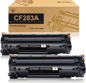 CMYBabee Compatible Toner Cartridge Replacement  83A CF283A  Laserjet Pro MFP M127fw M225dw M127fn M125nw M201dw M225dn M201n M125a Printer Ink (Black, 2-Pack)