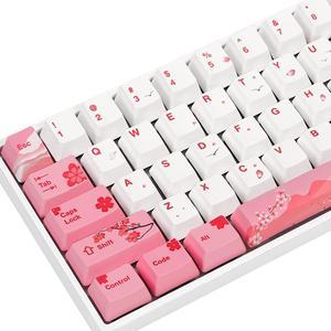 104 PBT Sakura keycap Set Dye Sublimation OEM Pink Custom keycaps for Gateron Kailh Cherry MX 61/87/104 Gaming Mechanical Keyboard