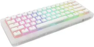 GK GAMAKAY K61 Pro 60% RGB Gasket Mechanical Keyboard, Bluetooth/USB-C Wired/2.4GHz Wireless 61 Keys Hot Swappable Gaming Keyboard with CNC Acrylic Base Pudding PBT/ABS Keycaps (Gateron Brown Switch)