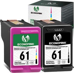 Economink Remanufactured Ink Cartridges Replacement  61 Black Color Combo for Envy 5530 4500 4502 5535 OfficeJet 4630 4635 4632 DeskJet 2540 1010 3050a 2542 2549 3510 2541 2548 1055 1512 Printer