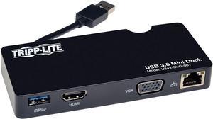 Tripp Lite USB 3.0 HDMI VGA Mini Dock Station Gig Ethernet (U342-SHG-001)