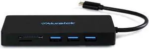 Aluratek USB-C Dual Display 11-in-1 Docking Station AUMC0311F Multiport Adapter with Dual 4K HDMI Splitter, USB 3.0, SD/TF Card Reader, Ethernet, Audio Jack, 100W PD Charging Universal Compatibility Aluratek USB-C Dual Display 11-in-1 Docking Station AUMC0311F Multiport Adapter with Dual 4K HDMI Splitter, USB 3.0, SD/TF Card Reader, Ethernet, Audio Jack, 100W PD Charging Universal Compatibility