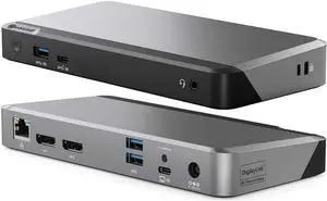 ALOGIC DX2 Dual 4K Universal Docking Station with Up to 100W Power Delivery, 2 DisplayPort, USB-C 10Gbps, 3 USB-A, Gigabit Ethernet & Audio for Windows, Mac & ChromeOS ALOGIC DX2 Dual 4K Universal Docking Station with Up to 100W Power Delivery, 2 DisplayPort, USB-C 10Gbps, 3 USB-A, Gigabit Ethernet & Audio for Windows, Mac & ChromeOS