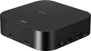 Docking Station 3 Monitors USB C, 13-in-1, Triple Display-4K HDMI & DisplayPort Dual Monitors, 5Gbps USB-C/A Data Transfer, 100W Laptop-Charging, Gigabit Ethernet, Audio, Black