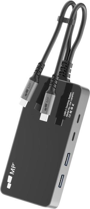 Mobile Pixels 9 in 1 Docking Station, Multifunctional Adapter with Dual USB 3.0 to 8K 4K HDMIPDData, Audio, RJ45 Ports for Laptop, Mobile Phone, Tablets