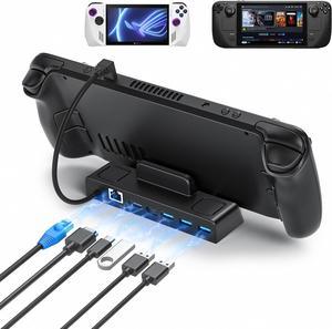 Docking Station for Steam Deck, Younik 5-in-1 Steam Deck Dock with 4K@30Hz HDMI, 3 USB 3.0 Ports, PD Charging Port, Non-Slip Steam Deck Hub