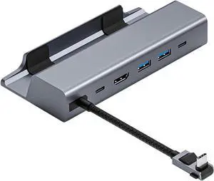 Docking Station, 6-in-1 Notebook Docking Station, Docking Station with 2.0 High-Definition Output, Multifunctional Dual Monitor Docking Station, Laptop Docking Station for Laptops