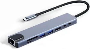 Type-c Docking Station 3.0USB Splitter hub (Size : Grey4) Type-c Docking Station 3.0USB Splitter hub (Size : Grey4)