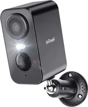 ieGeek Security Cameras Wireless Outdoor, 2K 3MP Battery Powered WiFi Security Camera with Spotlight & Siren Alarm, 2-Way Audio, Color Night Vision, AI Detection for Home Security, Works with Alexa