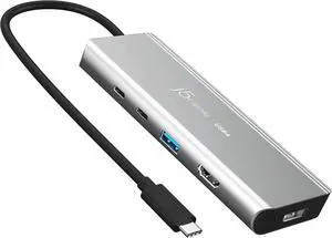 j5create USB-4 Dual 4K Multi-Port Hub -5 in 1 USB4 Hub with PD 85W, Dual 4K Display, DisplayPort 1.4, USB-A, USB-C Ports | for Macbooks, Windows Laptops, Thunderbolt 3/4, and USB4 Devices (JCD401)