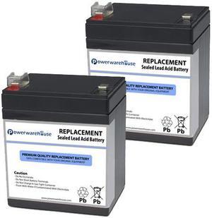 Powerwarehouse APC RBC46 UPS Battery - Premium Powerwarehouse 12V Lead Acid Battery Catridge #46 (2 Pack)
