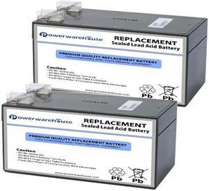 Powerwarehouse APC BE325-FR UPS Battery - Premium Powerwarehouse 12V Lead Acid Battery Catridge #47 (2 Pack)