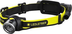 LEDLENSER iH8R Rechargeable LED Headlamp with Rear Light, 600 Lumens, with Hard Hat Mount