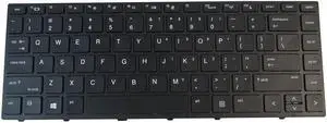 HP ProBook 430 G5 440 G5 445 G5 Non-Backlit Keyboard w/ Black Frame