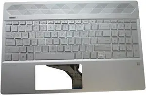 HP Pavilion 15-CS 15T-CS 15-CW 15Z-CW Silver Palmrest w/ Backlit Keyboard L24752-001