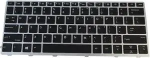 Backlit Keyboard for HP EliteBook 730 G5 735 G5 735 G6 830 G5 830 G6 836 G5 Laptops - No Pointer