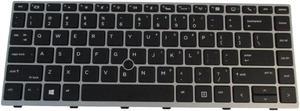 Backlit Keyboard w/ Pointer for HP EliteBook 745 G5 840 G5 840 G6 Laptops L14377-001