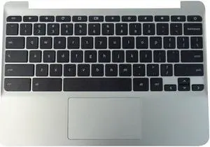 Genuine HP Chromebook 11 G5, Chromebook 11-V Silver Palmrest Keyboard & Touchpad 900818-001