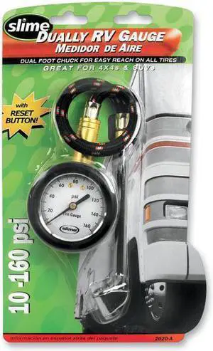 SLIME 2020-A Dial Tire Gauge,10 to 60 PSI