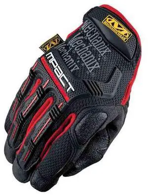 Mechanix Wear MECMPT-52-009 Mpact Glove with Poron XRD, Black/Red, Size Medium