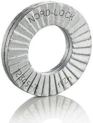 Wedge locking washer Carbon Stl Zinc flake coated thru hardened M10 Large O.D. 10 glued prs/pack