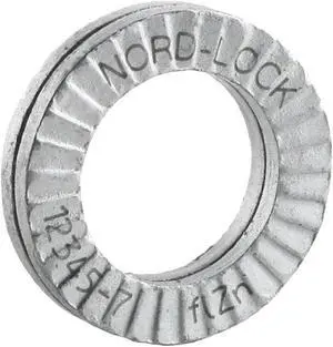 Wedge locking washer Carbon Stl Zinc flake coated through hardened M12 10 glued pairs/pack
