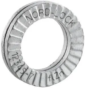 Wedge locking washer Carbon Stl Zinc flake coated through hardened M14 (9/16") 10 glued pairs/pack