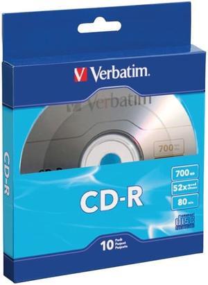 VERBATIM 700MB 80M CD-R 10PK- Part # 97955