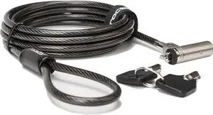 Rocbolt R20 Slim Laptop Security Cable w/ Key Lock & 2 Keys 10mm Lock Head