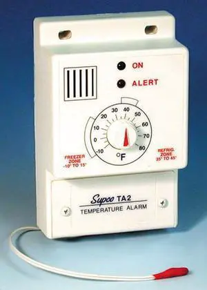 Temperature Alarm,-10 to 80F SUPCO TA2