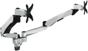 Mount-It! Dual Monitor Wall Mount Arms | Fits 13-30 Inch Monitors | TAA Compliant | Silver