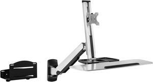 Mount-It! Standing Computer Work Station with Articulating Monitor Mount, Keyboard Tray Arm and CPU Holder