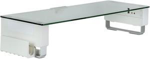 Mount-It! Computer Monitor Stand with USB Desktop Riser | 32" Max Screen Size